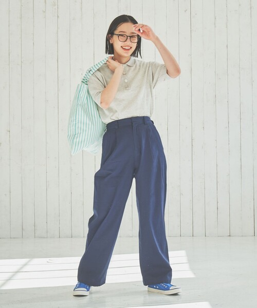 coen(コーエン)の「ソフトコットン2タックチノパンツ(チノパンツ・レディース・ベージュ/ネイビー/グレー・S/M/L)」の21枚目の写真