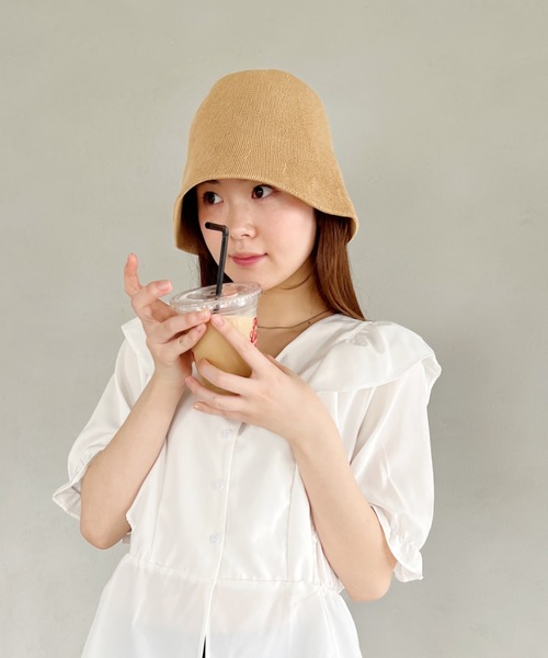 CLEA（クレア）の「リネンタッチストローハット（ハット・レディース・ブラック/ベージュ/アイボリー・FREE）」の15枚目の写真