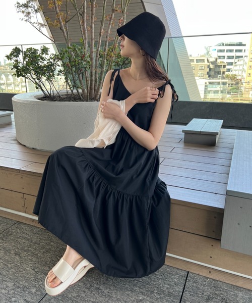 CLEA（クレア）の「リネンタッチストローハット（ハット・レディース・ブラック/ベージュ/アイボリー・FREE）」の10枚目の写真