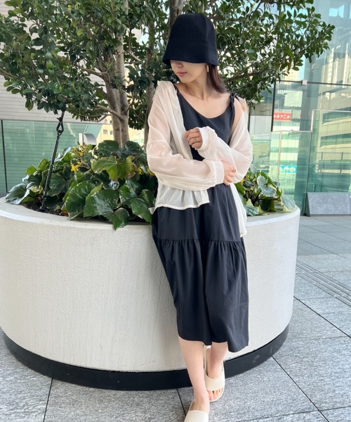 CLEA（クレア）の「リネンタッチストローハット（ハット・レディース・ブラック/ベージュ/アイボリー・FREE）」の9枚目の写真