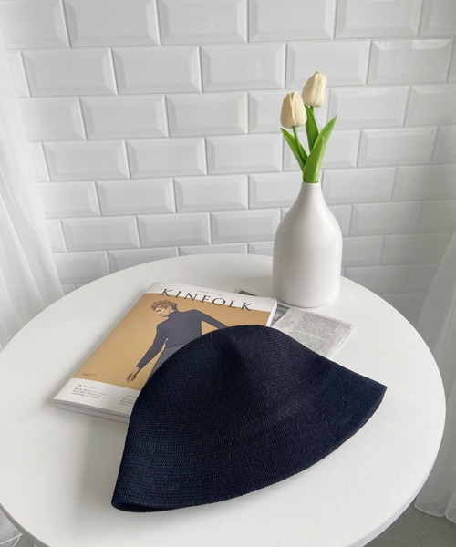 CLEA（クレア）の「リネンタッチストローハット（ハット・レディース・ブラック/ベージュ/アイボリー・FREE）」の11枚目の写真