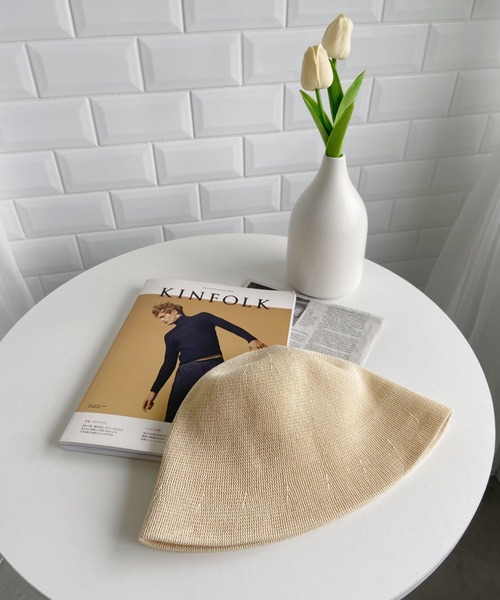 CLEA（クレア）の「リネンタッチストローハット（ハット・レディース・ブラック/ベージュ/アイボリー・FREE）」の7枚目の写真