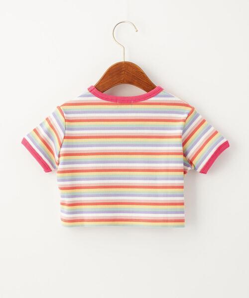 green label relaxing（グリーンレーベルリラクシング）の「TJ テレコボーダー ショート Tシャツ 100-130cm（Tシャツ/カットソー・キッズ・ブラウン/その他1/ライトブルー・100cm/120cm/130cm/110cm）」の4枚目の写真