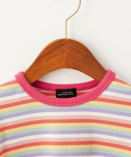 green label relaxing（グリーンレーベルリラクシング）の「TJ テレコボーダー ショート Tシャツ 100-130cm（Tシャツ/カットソー・キッズ・ブラウン/その他1/ライトブルー・100cm/120cm/130cm/110cm）」の5枚目の写真