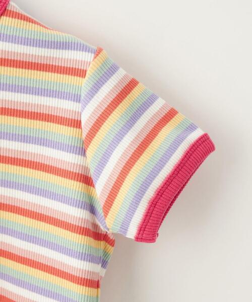 green label relaxing（グリーンレーベルリラクシング）の「TJ テレコボーダー ショート Tシャツ 100-130cm（Tシャツ/カットソー・キッズ・ブラウン/その他1/ライトブルー・100cm/120cm/130cm/110cm）」の6枚目の写真