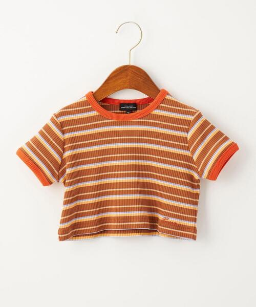 green label relaxing（グリーンレーベルリラクシング）の「TJ テレコボーダー ショート Tシャツ 100-130cm（Tシャツ/カットソー・キッズ・ブラウン/その他1/ライトブルー・100cm/120cm/130cm/110cm）」の9枚目の写真