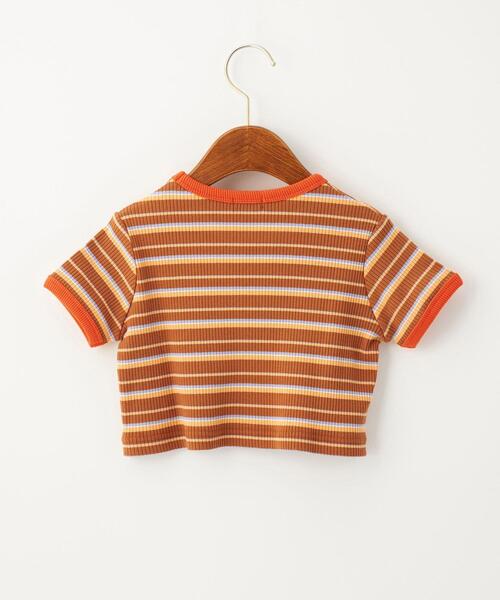 green label relaxing（グリーンレーベルリラクシング）の「TJ テレコボーダー ショート Tシャツ 100-130cm（Tシャツ/カットソー・キッズ・ブラウン/その他1/ライトブルー・100cm/120cm/130cm/110cm）」の10枚目の写真