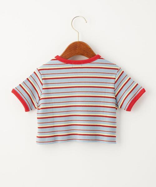 green label relaxing（グリーンレーベルリラクシング）の「TJ テレコボーダー ショート Tシャツ 100-130cm（Tシャツ/カットソー・キッズ・ブラウン/その他1/ライトブルー・100cm/120cm/130cm/110cm）」の12枚目の写真