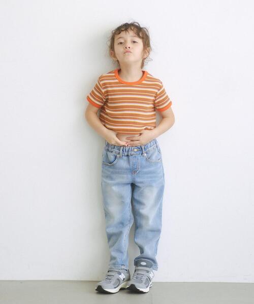 green label relaxing（グリーンレーベルリラクシング）の「TJ テレコボーダー ショート Tシャツ 100-130cm（Tシャツ/カットソー・キッズ・ブラウン/その他1/ライトブルー・100cm/120cm/130cm/110cm）」の17枚目の写真