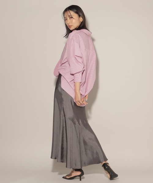 BARNYARDSTORM(バンヤードストーム)の「BARNYARDSTORM / サテンマーメイドスカート(スカート・レディース・チャコール/モカ・1/0)」の11枚目の写真