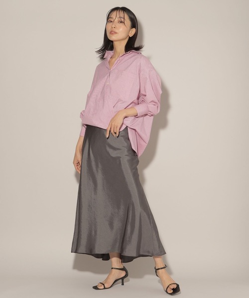 BARNYARDSTORM(バンヤードストーム)の「BARNYARDSTORM / サテンマーメイドスカート(スカート・レディース・チャコール/モカ・1/0)」の12枚目の写真