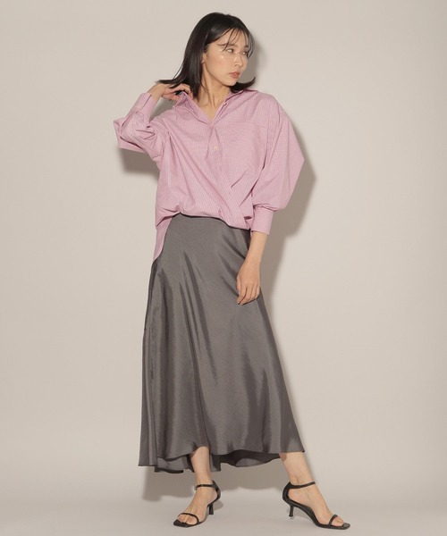 BARNYARDSTORM(バンヤードストーム)の「BARNYARDSTORM / サテンマーメイドスカート(スカート・レディース・チャコール/モカ・1/0)」の13枚目の写真