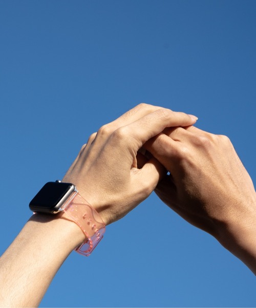 zandy(ズィーアンドワイ)の「zandy ズィー・アンド・ワイ/ Apple Watch【オーロラクリアバンド】アップルウォッチバンド オーロラクリアベルト /// clear2(デジタル腕時計・メンズ・イエロー/パープル/ピンク/クリア/グレー・S/M)」の22枚目の写真
