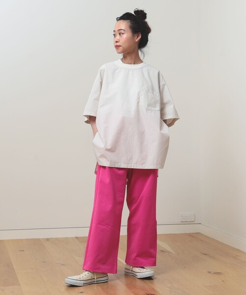 BEAMS BOY（ビームスボーイ）の「BEAMS BOY / タイプライター ビッグ リブ プルオーバー シャツ 23SS（シャツ/ブラウス・レディース・ブラック/オフホワイト/オリーブ・FREE）」の17枚目の写真