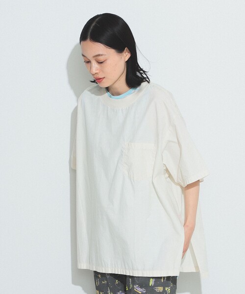 BEAMS BOY タイプライタービッグリブプルオーバーシャツ オーバーサイズ BEAMS BOY（ビームスボーイ）の「BEAMS BOY / タイプライター ビッグ