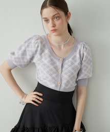 VIOLETTA | クロップドジャガードニットトップス(ニット/セーター)