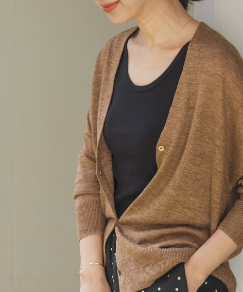 URBAN RESEARCH DOORS(アーバンリサーチドアーズ)の「リップルベーシックタンクトップ(タンクトップ・レディース・ベージュ/ブラウン/オフホワイト/ブラック・MEDIUM)」の3枚目の写真