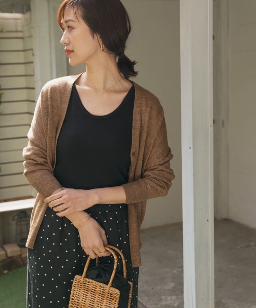 URBAN RESEARCH DOORS(アーバンリサーチドアーズ)の「リップルベーシックタンクトップ(タンクトップ・レディース・ベージュ/ブラウン/オフホワイト/ブラック・MEDIUM)」の14枚目の写真