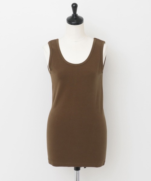 URBAN RESEARCH DOORS(アーバンリサーチドアーズ)の「リップルベーシックタンクトップ(タンクトップ・レディース・ベージュ/ブラウン/オフホワイト/ブラック・MEDIUM)」の18枚目の写真