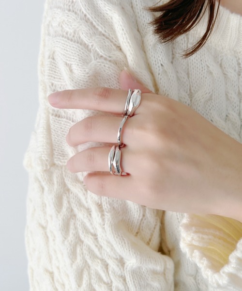 iso（イソ）の「５セットリング/シンプルデザイン（リング・レディース・ゴールド/シルバー・FREE）」の2枚目の写真