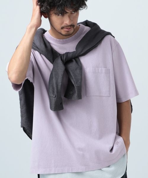 BAYFLOW(ベイフロー)の「【セットアイテム】スノーウォッシュレイヤードTシャツ(Tシャツ/カットソー・メンズ・ネイビー/パープル/グリーン/チャコールグレー・MEDIUM/LARGE)」の4枚目の写真