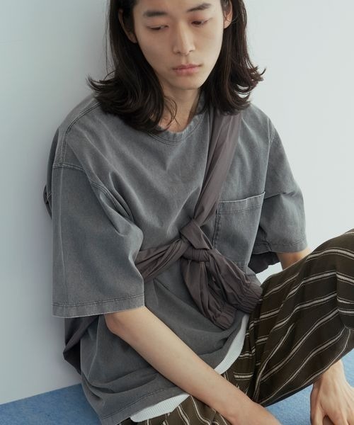 BAYFLOW(ベイフロー)の「【セットアイテム】スノーウォッシュレイヤードTシャツ(Tシャツ/カットソー・メンズ・ネイビー/パープル/グリーン/チャコールグレー・MEDIUM/LARGE)」の2枚目の写真