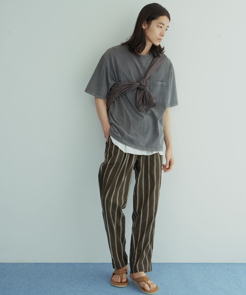 BAYFLOW(ベイフロー)の「【セットアイテム】スノーウォッシュレイヤードTシャツ(Tシャツ/カットソー・メンズ・ネイビー/パープル/グリーン/チャコールグレー・MEDIUM/LARGE)」の5枚目の写真