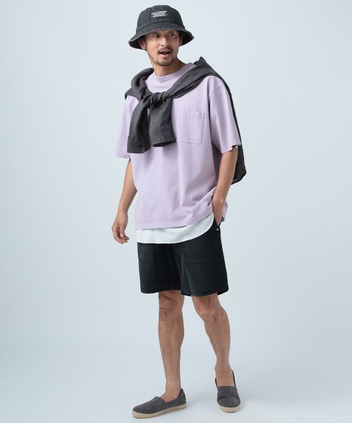 BAYFLOW(ベイフロー)の「【セットアイテム】スノーウォッシュレイヤードTシャツ(Tシャツ/カットソー・メンズ・ネイビー/パープル/グリーン/チャコールグレー・MEDIUM/LARGE)」の6枚目の写真