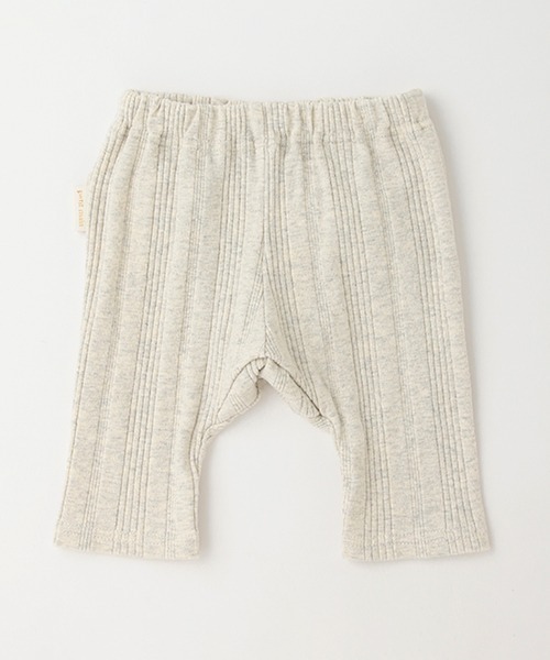 petit main(プティマイン)の「ランダムテレコレギンス(レギンス/スパッツ・キッズ・オフホワイト/ライトピンク/アイボリー・80cm/70cm)」の2枚目の写真