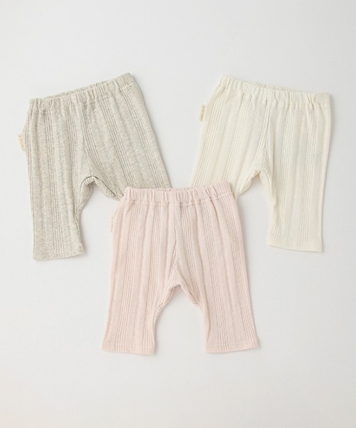 petit main(プティマイン)の「ランダムテレコレギンス(レギンス/スパッツ・キッズ・オフホワイト/ライトピンク/アイボリー・80cm/70cm)」の11枚目の写真