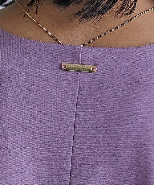 CHIC STYLE（シックスタイル）の「＜大きいサイズ＞綿100％フレア切替カットソープルオーバー シックスタイル（Tシャツ/カットソー・レディース・パープル系/ブラック・L/LL/3L/4L/5L）」の11枚目の写真