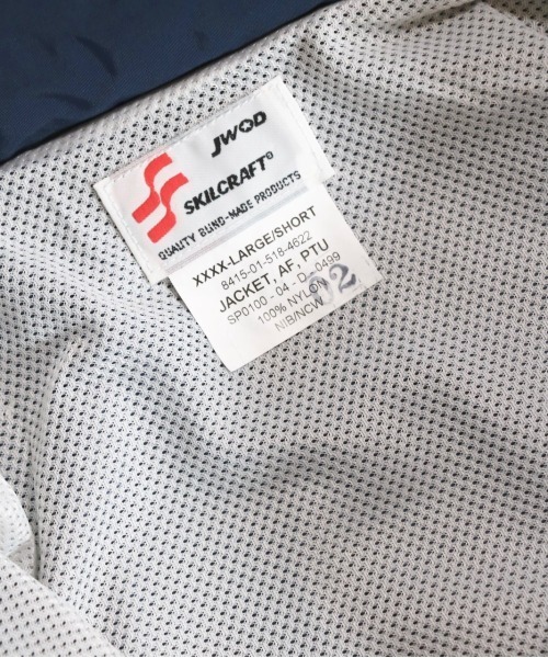 【U.S MILITARY / ユーエスミリタリー】US AIRFORCE PTU JACKET DEAD STOCK　トレーニングジャケット　ナイロンジャケット　ウィンドブレーカー　空軍　米軍