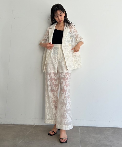 SNIDEL（スナイデル）の「ジャガードセットアップタックパンツ