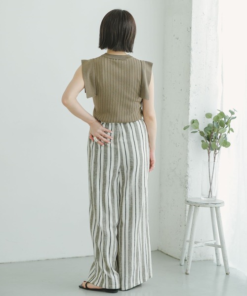 ITEMS URBANRESEARCH(アイテムズ アーバンリサーチ)の「ショルダータックリブニット(ニット/セーター・レディース・ブラック/ベージュ/ライトカーキ・FREE)」の16枚目の写真