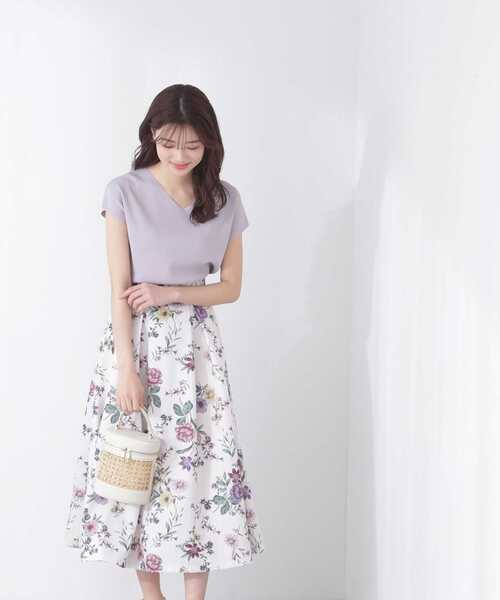 PROPORTION BODY DRESSING(プロポーションボディドレッシング)の「ボタニカルスカート / 1213120512(スカート・レディース・ダークグレー/オフホワイト・SMALL/MEDIUM)」の21枚目の写真