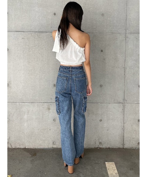 ENVYM（アンビー）の「ワンショルリボントップス（Tシャツ/カットソー・レディース・ブラック/ホワイト・FREE）」の22枚目の写真