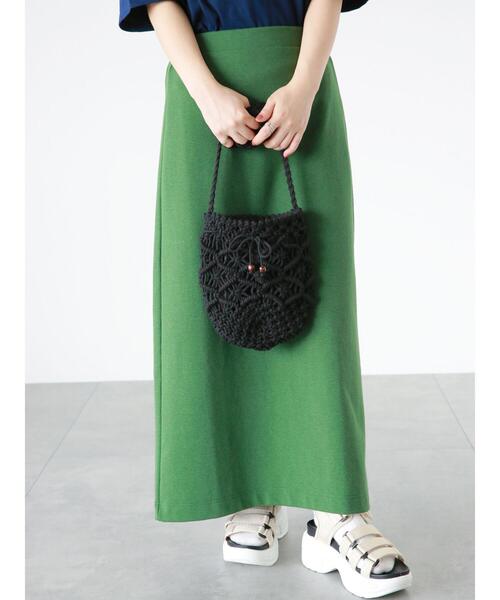 ehka sopo（エヘカソポ）の「マクラメショルダーバッグ（ハンドバッグ・レディース・ブラック/オフホワイト/モカ・ﾌﾘ-）」の20枚目の写真