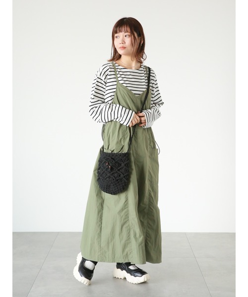 ehka sopo（エヘカソポ）の「マクラメショルダーバッグ（ハンドバッグ・レディース・ブラック/オフホワイト/モカ・ﾌﾘ-）」の11枚目の写真