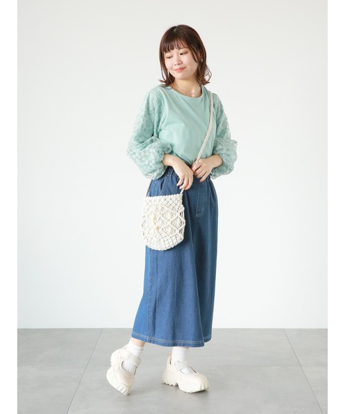 ehka sopo（エヘカソポ）の「マクラメショルダーバッグ（ハンドバッグ・レディース・ブラック/オフホワイト/モカ・ﾌﾘ-）」の14枚目の写真