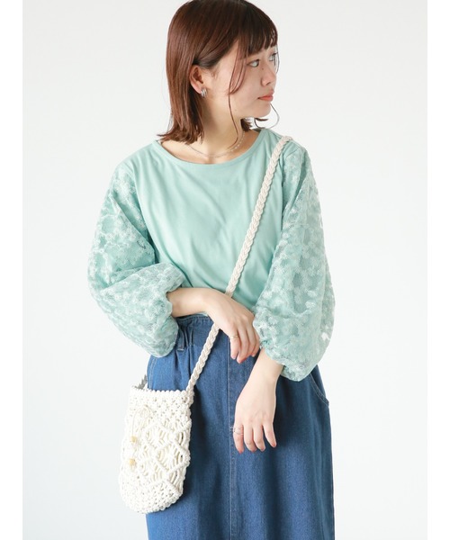 ehka sopo（エヘカソポ）の「マクラメショルダーバッグ（ハンドバッグ・レディース・ブラック/オフホワイト/モカ・ﾌﾘ-）」の18枚目の写真