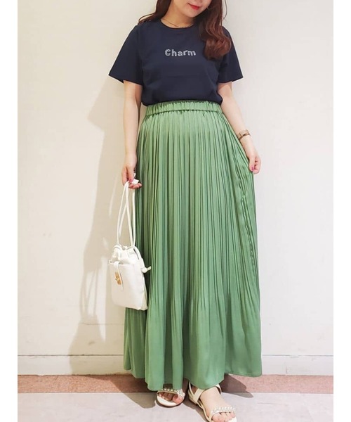 Te chichi TERRASSE（テチチテラス）の「消しプリーツスカート（スカート・レディース・ベージュ/チャコール/グリーン/ピンク・ﾌﾘ-）」の6枚目の写真