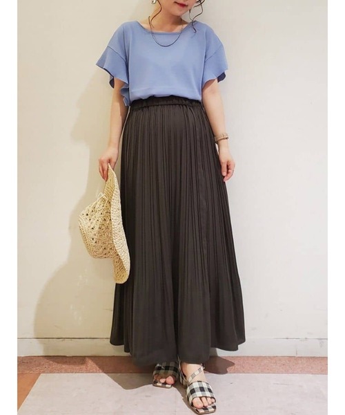 Te chichi TERRASSE（テチチテラス）の「消しプリーツスカート（スカート・レディース・ベージュ/チャコール/グリーン/ピンク・ﾌﾘ-）」の11枚目の写真