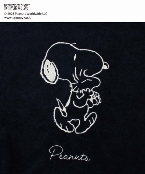 PEANUTS(ピーナッツ)の「【SNOOPY】スヌーピーとウッドストック刺繍 パイル地ルームウェアセット(ルームウェア/パジャマ)」 - WEAR