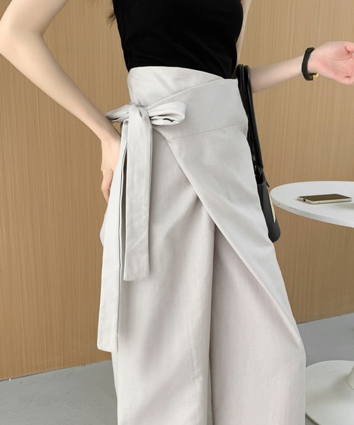 emi+(エミプラス)の「ウエストマークワイドパンツ(その他パンツ・レディース・カーキ/ブラック/キャメル/ライトグレー/ネイビー・FREE)」の10枚目の写真