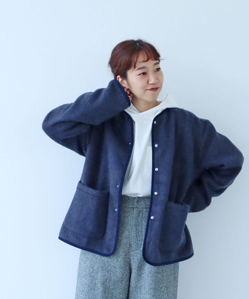 PAR ICI（パーリッシィ）の「リサイクルウールシャギー スナップ