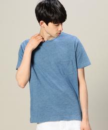 BEAUTY&YOUTH UNITED ARROWS | BY インディゴ スラブ クルーネック Tシャツ¨(Tシャツ/カットソー)