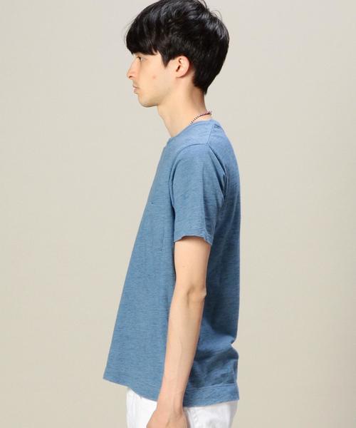 BEAUTY&YOUTH UNITED ARROWS（ビューティーアンドユースユナイテッドアローズ）の「BY インディゴ スラブ クルーネック Tシャツ¨（Tシャツ/カットソー・メンズ・コバルトブルー/ライトブルー・LARGE/SMALL/X-LARGE/MEDIUM）」の5枚目の写真