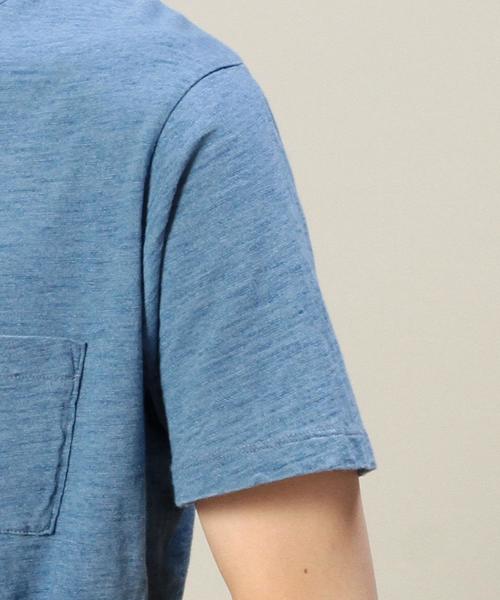 BEAUTY&YOUTH UNITED ARROWS（ビューティーアンドユースユナイテッドアローズ）の「BY インディゴ スラブ クルーネック Tシャツ¨（Tシャツ/カットソー・メンズ・コバルトブルー/ライトブルー・LARGE/SMALL/X-LARGE/MEDIUM）」の8枚目の写真