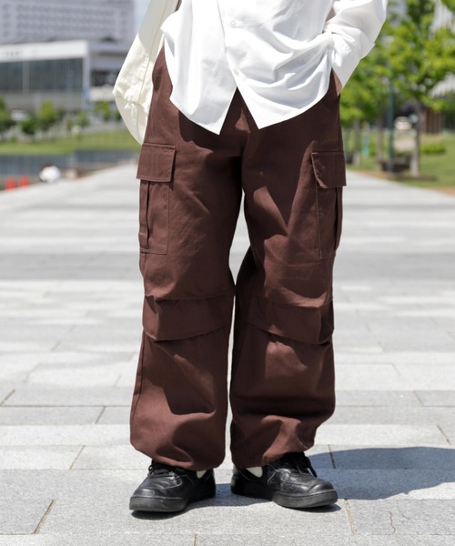UNCORD（アンコード）の「【UNCORD】ドローコードワイドパラシュートカーゴパンツ/M-65 vintage design Wide a parachute cargo pants（カーゴパンツ・メンズ・ベージュ/ブラウン/ブラック/チャコールグレー/カーキ/アイボリー・X-LARGE/MEDIUM/LARGE）」の21枚目の写真