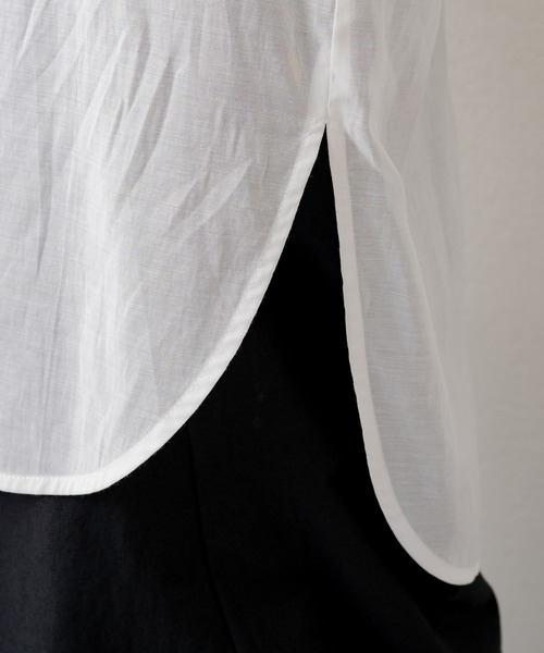 Omekashi（オメカシ）の「シアーTブラウス（シャツ/ブラウス・レディース・ブラック/オフホワイト/グリーン・FREE）」の21枚目の写真